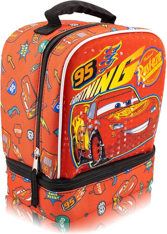 Disney Cars Lunch Box for Kids | Lightning McQueen Insulated Lunch Bag Lunch Box for Boys, Girls, Toddlers | Disney Cars Lightning McQueen Reusable Lunchbox