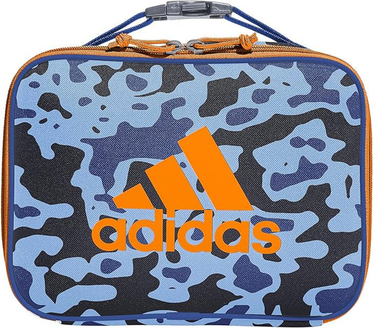 adidas Foundation Insulated Lunch Bag for Men and Women, Flow Blur/Signal Orange