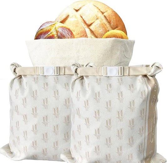 1 Pack Reusable Beeswax Bread Bags for Sourdough,13"x17"in Eco-Friendly Cotton Bread Storage Bags for Homemade,Natural Freshness Keeper