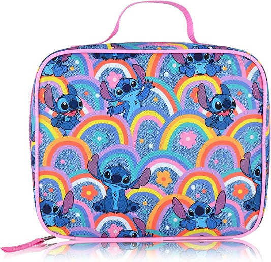 Fast Forward Stitch Lunch Box for Kids | Insulated Lunch Bag Lunch Box for Girls, Boys, Unisex | Lilo and Stitch Multicolor Reusable Lunchbox