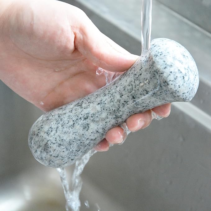 Tianman Granite Replacement Pestle 5.9" Length Unpolished, Only Pestle,Use Pestle on Both Ends (Mortar Not Included) (Granite Unpolished)