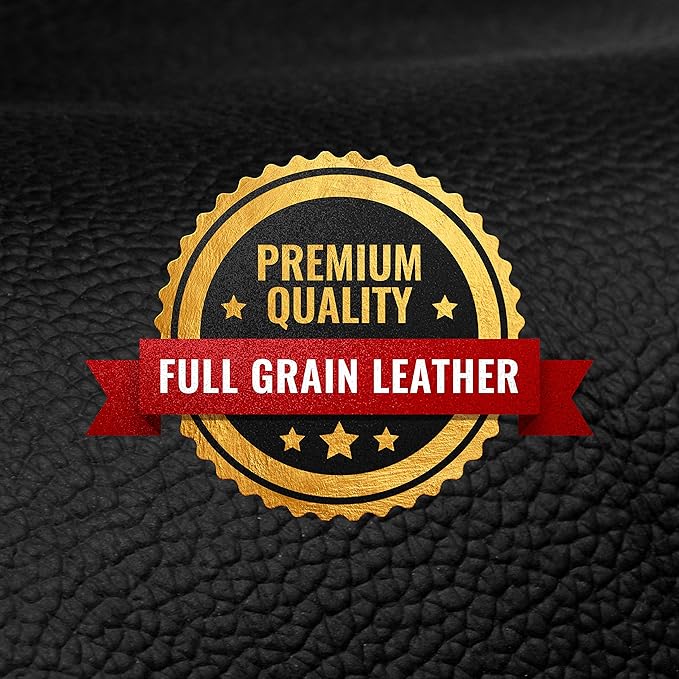Under NY Sky Genuine Leather Knife Bag - Leather Knife Case - 13 Slots, 2 Zipped Pockets for Kitchen Utensils, Cutlery Knives - Tablets & Notebooks Pocket - Tool Storage Bag Style for Chefs - Black