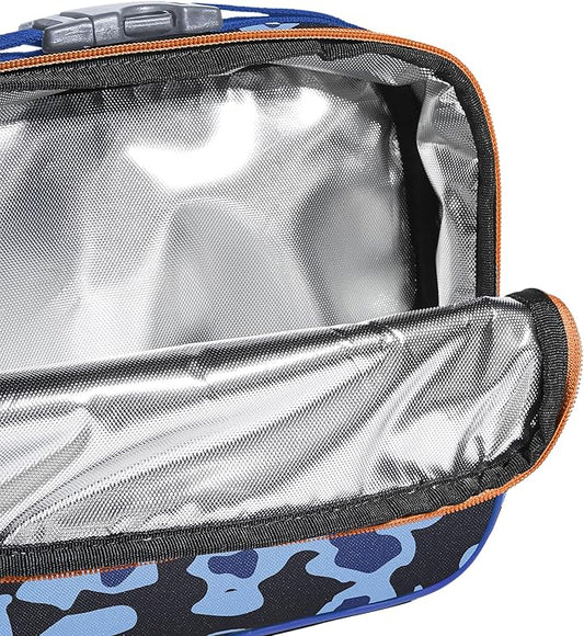 adidas Foundation Insulated Lunch Bag for Men and Women, Flow Blur/Signal Orange