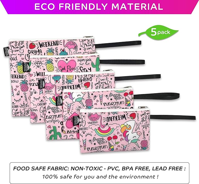 Dual Layer Reusable Sandwich Bags (Unicorns & Rainbows)