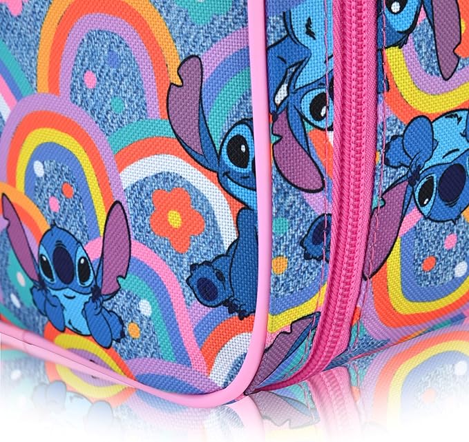 Fast Forward Stitch Lunch Box for Kids | Insulated Lunch Bag Lunch Box for Girls, Boys, Unisex | Lilo and Stitch Multicolor Reusable Lunchbox