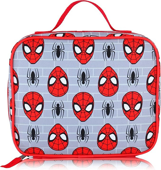 Fast Forward Marvel Spiderman Lunch Box for Kids | Spiderman Insulated Lunch Bag Lunch Box for Boys, Girls, Unisex | Spiderman Grey Reusable Lunchbox, SPCO97FN