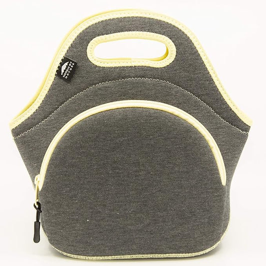 Nordic By Nature Lunch Bags For Women & Lunch Boxes For Kids Premium Insulated Lunch Box Extra Thick Neoprene, Soft Cotton Feel, Premium Stitching, Outside Pocket, Washable (M) Yellow